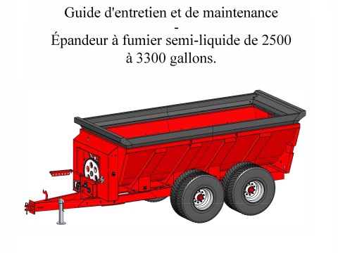 Guía de mantenimiento y servicio - Esparcidor de estiércol 2500-3300